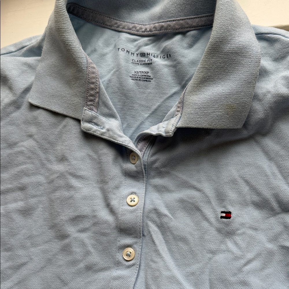 Tommy Hilfiger women’s Sky Blue Polo Shirt